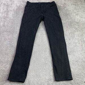 J. Crew Factory Flex Jeans Men's 32X30 Black Slim Straight Mid-Rise Stretch